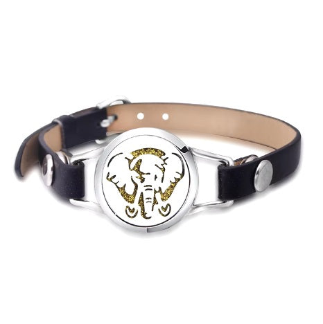 Bracelet Diffuseur en Cuir Elephant