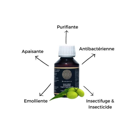 Saadhia Huile Vierge de Neem BIO - SHOPHORSE